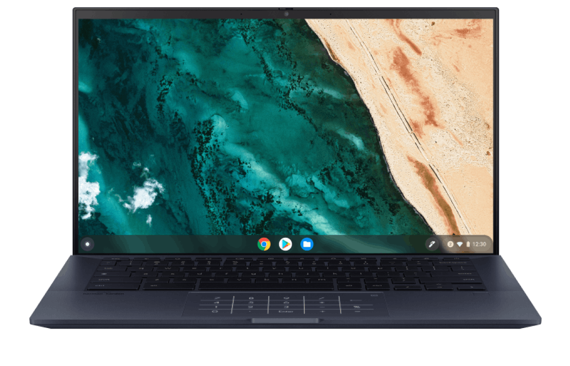 Chromebook with numpad on trackpad